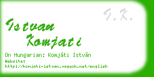 istvan komjati business card